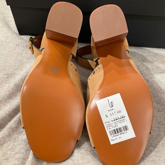 Coach Marnie Suede Sandals size 6 - Picture 9 of 14